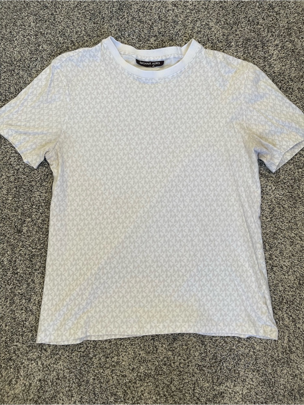 Michael Kors White Logo-Print Short Sleeve Tee